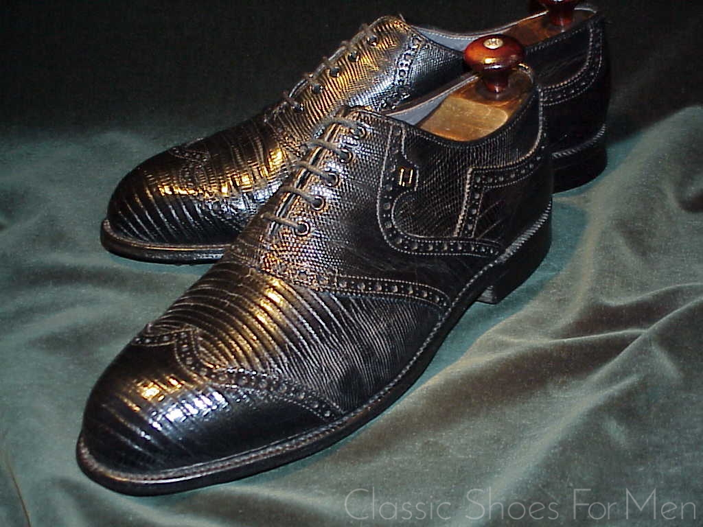 *Near new - Vintage FOOTJOY Custom LIZARD Full Brogue GOLF/STREET Oxford: 44D (US 10.5D) - Image 3