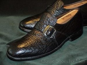 *ALLEN EDMONDS SHARKSKIN Monk Strap Loafer, Circa 1970: US 9-9.5D (42-42,5D)