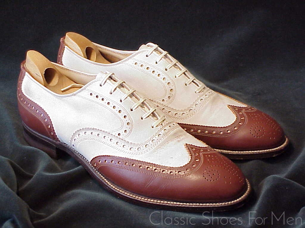 Fine Antique - Full Wing-Tip Oxford Brogue Spectator, Circa 1930: 41.5D-42C (US 8.5D-9C) - Image 4