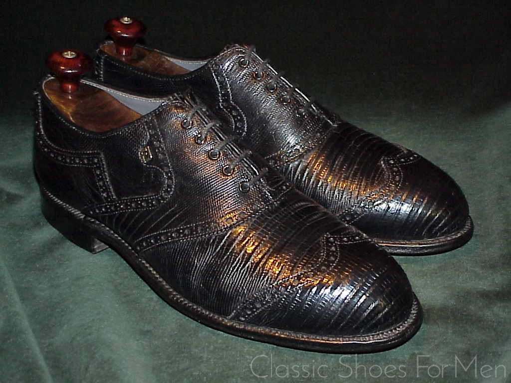 *Near new - Vintage FOOTJOY Custom LIZARD Full Brogue GOLF/STREET Oxford: 44D (US 10.5D) - Image 4