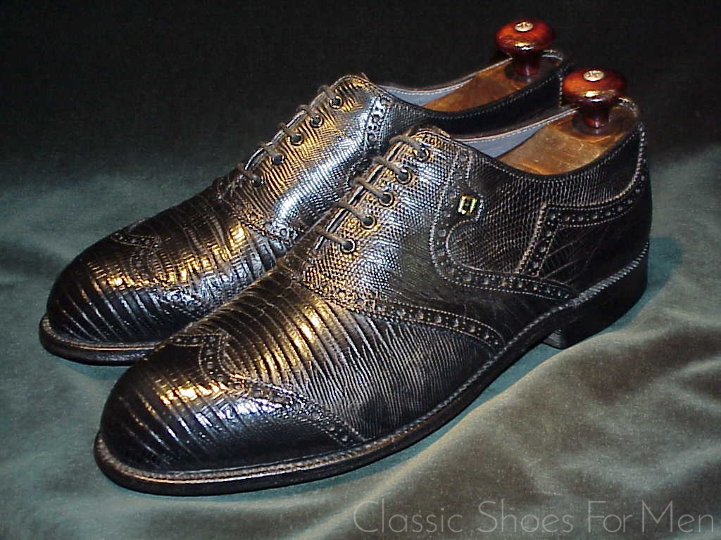 *Near new - Vintage FOOTJOY Custom LIZARD Full Brogue GOLF/STREET Oxford: 44D (US 10.5D) - Image 6