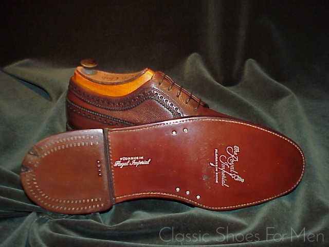 NEW - FLORSHEIM IMPERIAL Full Brogue Budapester Circa 1987: 41-41,5 NARROW - Image 5