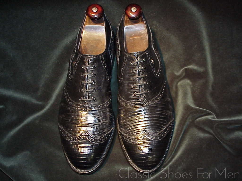 *Near new - Vintage FOOTJOY Custom LIZARD Full Brogue GOLF/STREET Oxford: 44D (US 10.5D) - Image 2