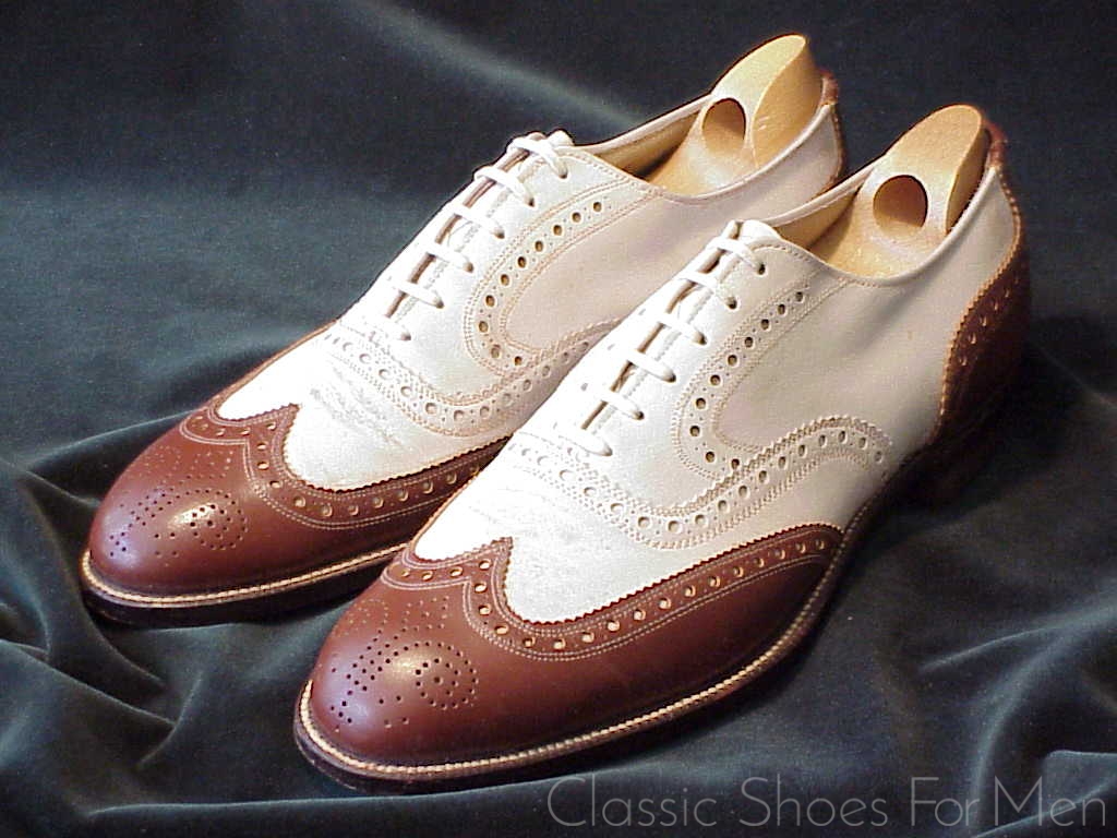 Fine Antique - Full Wing-Tip Oxford Brogue Spectator, Circa 1930: 41.5D-42C (US 8.5D-9C) - Image 6