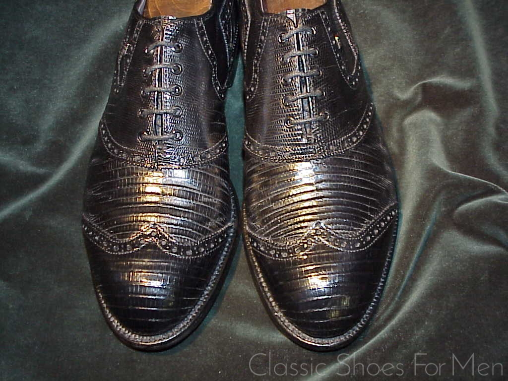 *Near new - Vintage FOOTJOY Custom LIZARD Full Brogue GOLF/STREET Oxford: 44D (US 10.5D) - Image 5