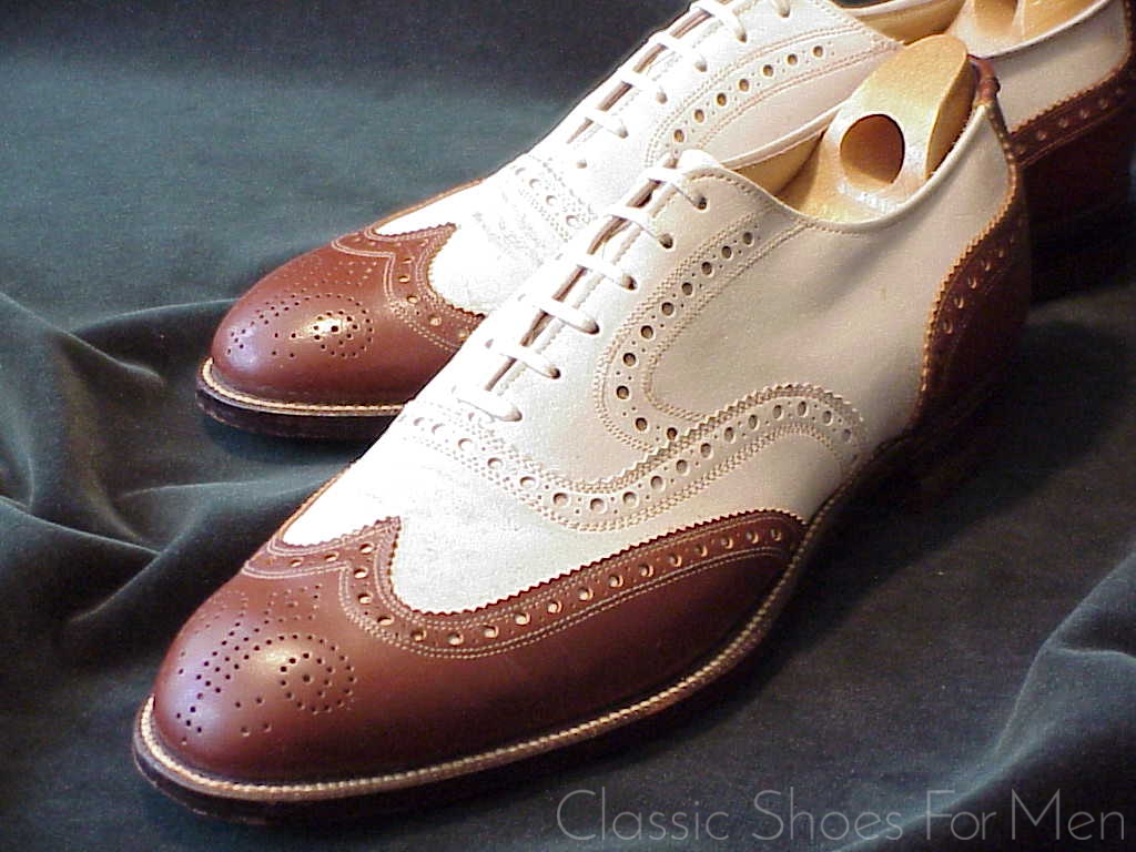 Fine Antique - Full Wing-Tip Oxford Brogue Spectator, Circa 1930: 41.5D-42C (US 8.5D-9C) - Image 5