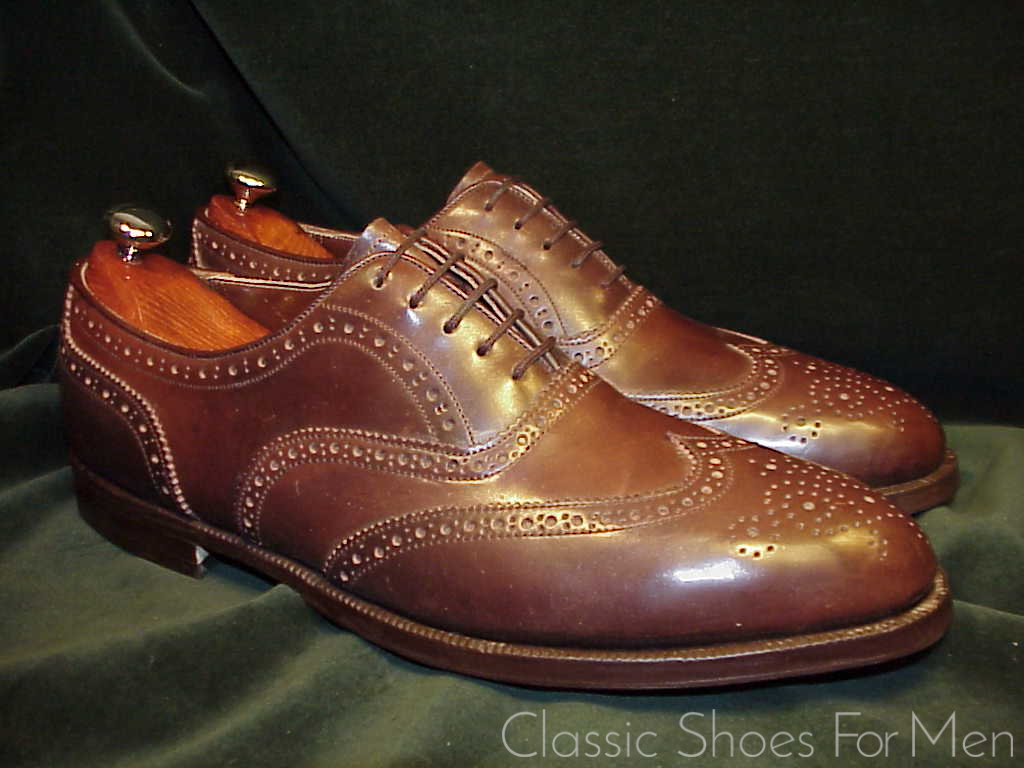 *NEW - Bespoke MAYER, Hong Kong, "Cigar" SHELL CORDOVAN Full Brogue Oxford: 45-46D - Image 7