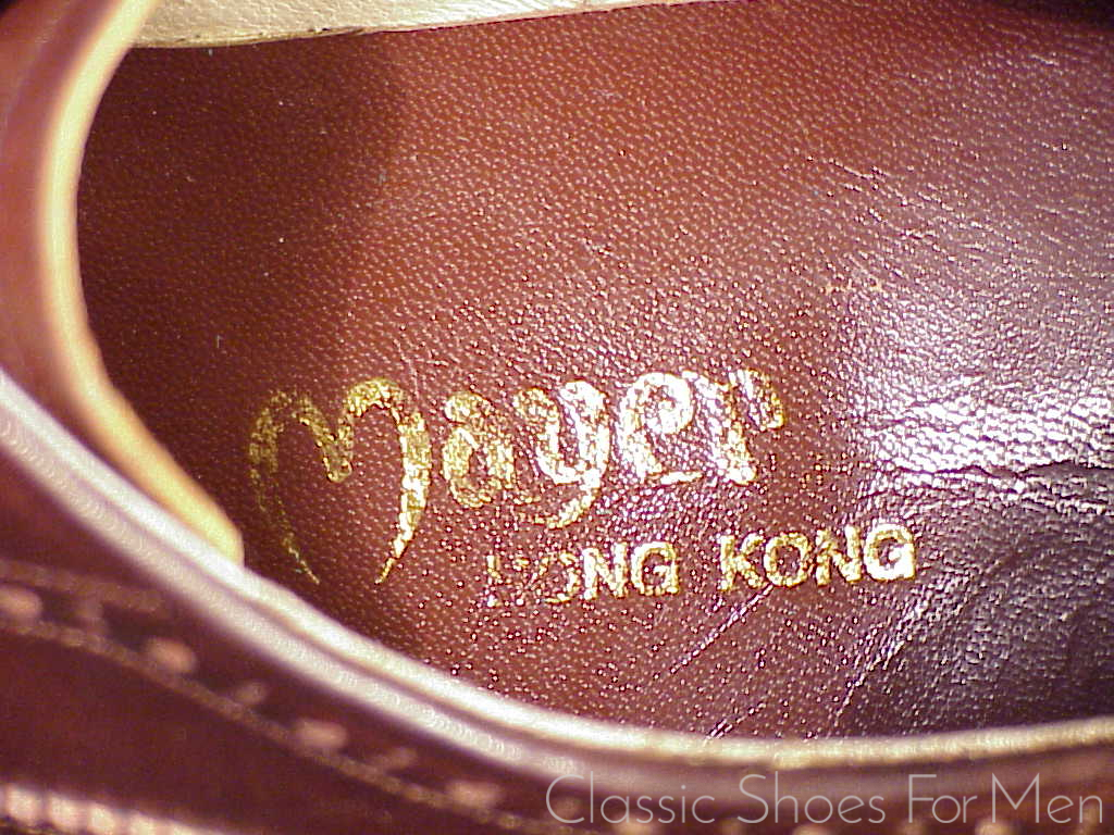 *NEW - Bespoke MAYER, Hong Kong, "Cigar" SHELL CORDOVAN Full Brogue Oxford: 45-46D - Image 11