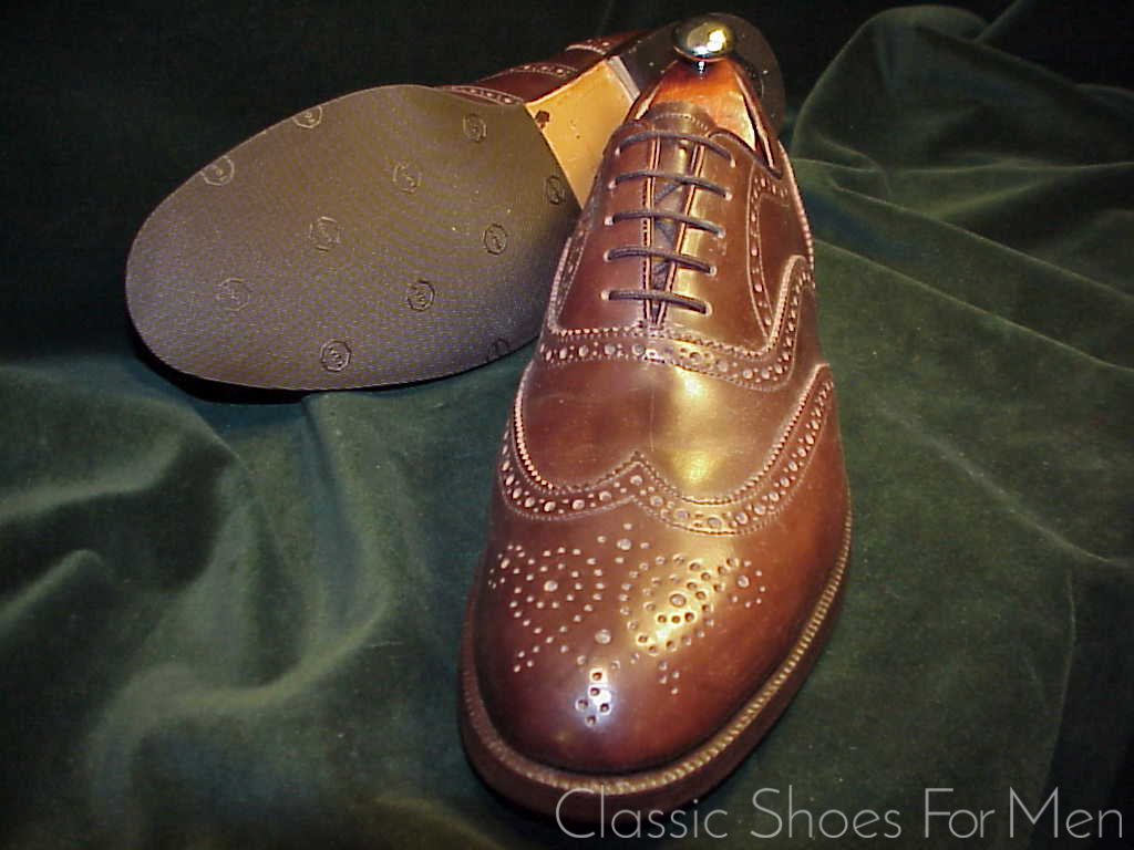 *NEW - Bespoke MAYER, Hong Kong, "Cigar" SHELL CORDOVAN Full Brogue Oxford: 45-46D - Image 4