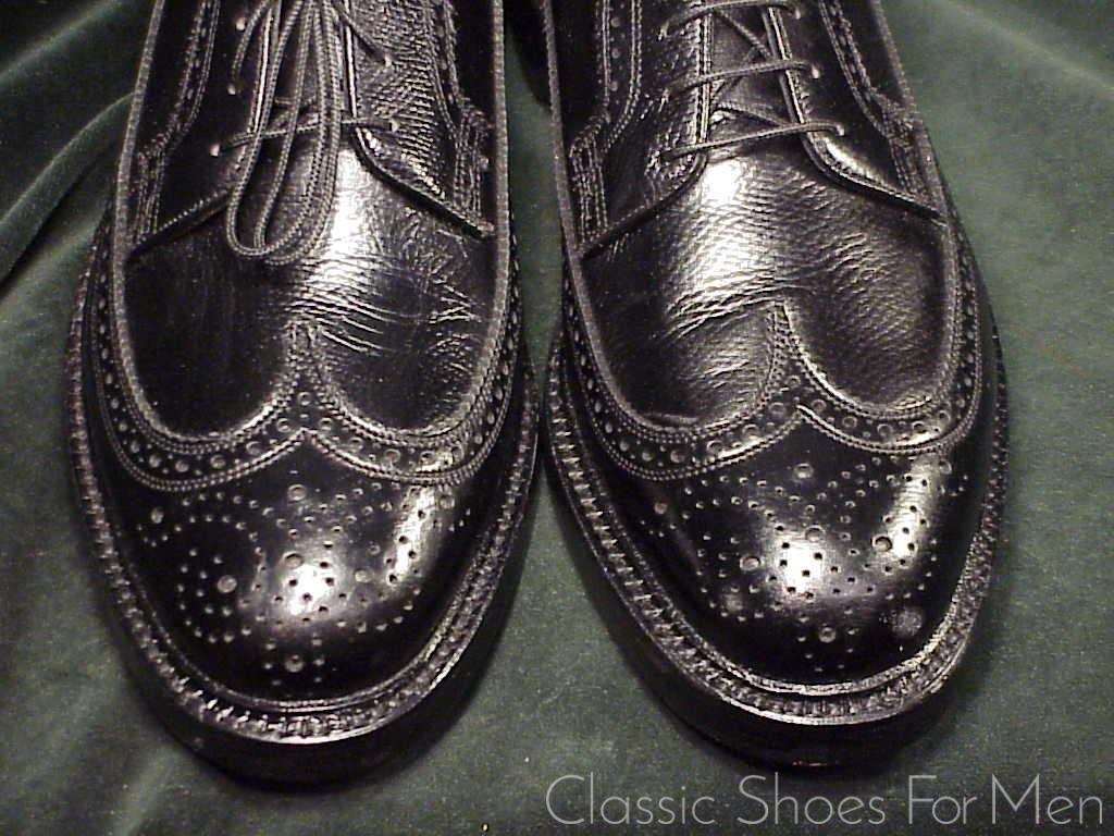 *NEW- Very rare size FLORSHEIM IMPERIAL Full Brogue Budapester, Circa 1985: US 7D (40D) - Image 5