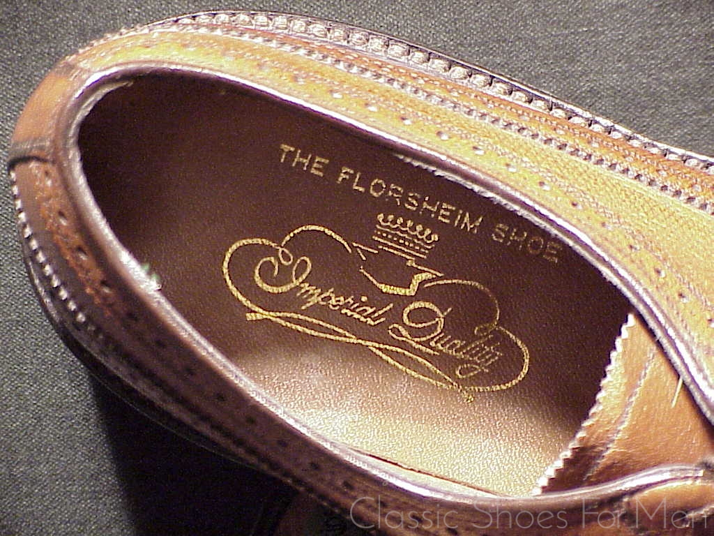 *NEW- FLORSHEIM IMPERIAL Full Brogue Derby Budapester Circa 1985: 43-43,5D - Image 9