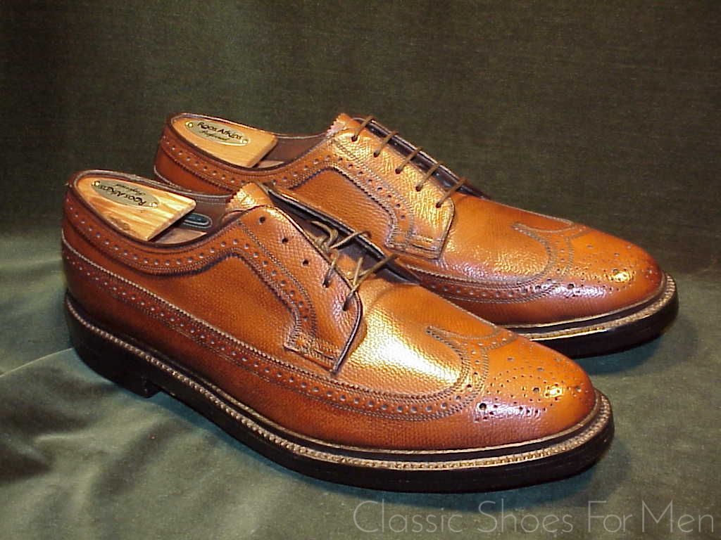 *NEW- FLORSHEIM IMPERIAL Full Brogue Derby Budapester Circa 1985: 43-43,5D - Image 4