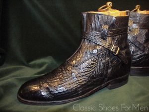 *Special Order - TRES CABALLOS for Navarro Brothers, SHARKSKIN "Flying Jodhpur" Boot: US 11D (44.5D)