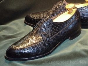 *Fine NETTLETON ALLIGATOR Split-Toe Norwegian, Circa 1960: 43-43.5C (US 10C)