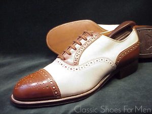 +NEW - Important Antique PORTAGE MONARCH Spade Sole, Cap-Toe, Oxford Spectator, Circa 1925: US 7D (40D)