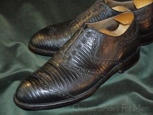 Custom-Order Footjoy Eidechsenleder-Lizard Full Brogue GOLF Oxford:US 8.5D (41,5D)