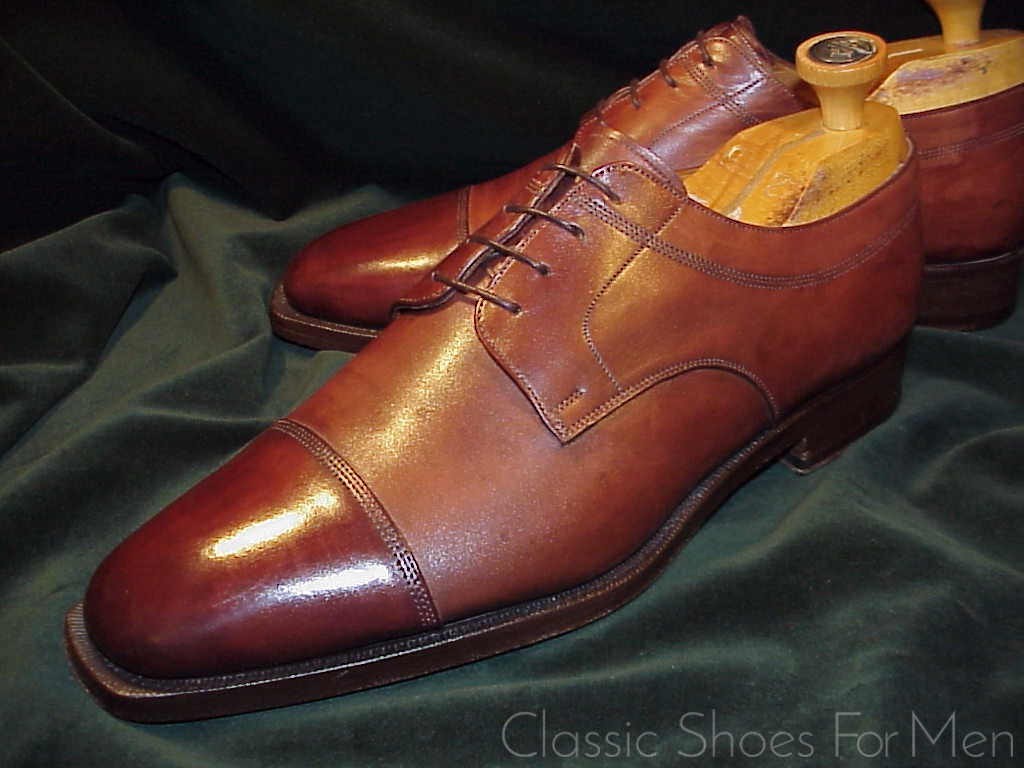 Near new - SANTONI Goodyear Welted “Fatte a Mano” Cap-Toe  display picture 1