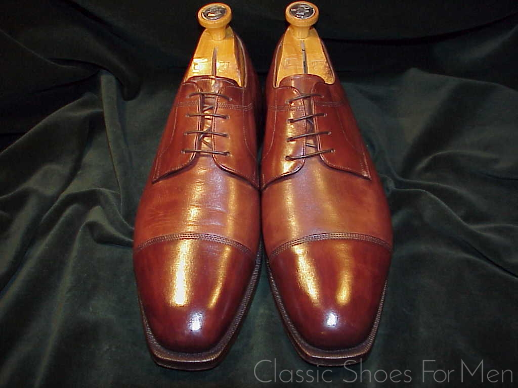 Near new - SANTONI Goodyear Welted “Fatte a Mano” Cap-Toe  display picture 3