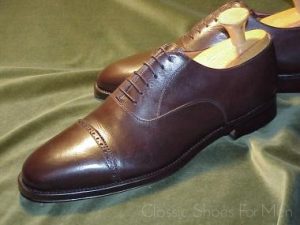 *Like new - SANTONI Goodyear Welted Cap-Toe Oxford: 46D (US 12D)