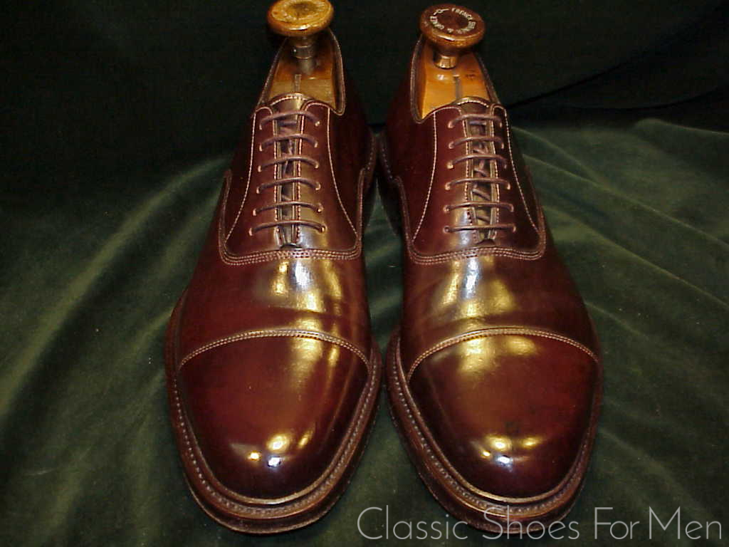 +Very Fine - SANTONI Double Sole SHELL CORDOVAN Cap-Toe Oxford: 42.5D (US 9.5D) - Image 2