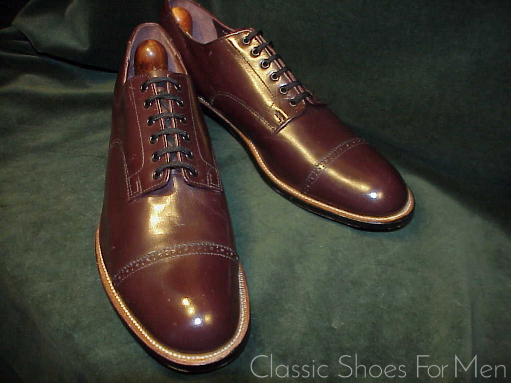 +NEW- Vintage STACY-ADAMS KANGAROO 6-Eyelet Cap-Toe Derby: US 10.5D (44D) - Image 10