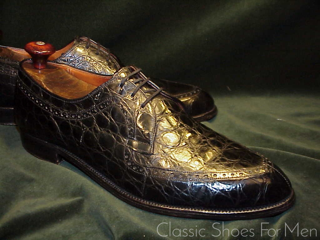*The STETSON Shoe Co. ALLIGATOR Brogued Norweger, Circa 1960: US 10.5D (44D) - Image 3