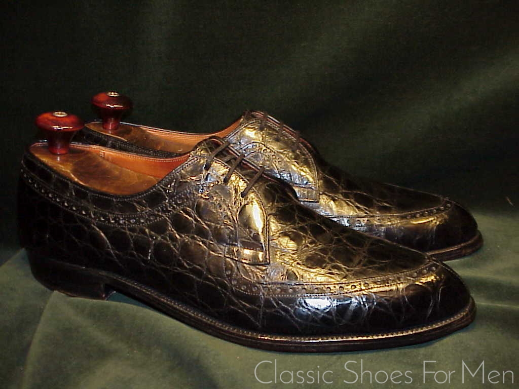 *The STETSON Shoe Co. ALLIGATOR Brogued Norweger, Circa 1960: US 10.5D (44D) - Image 7