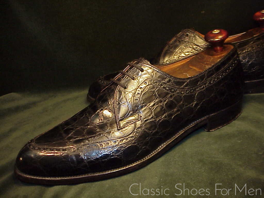 *The STETSON Shoe Co. ALLIGATOR Brogued Norweger, Circa 1960: US 10.5D (44D)