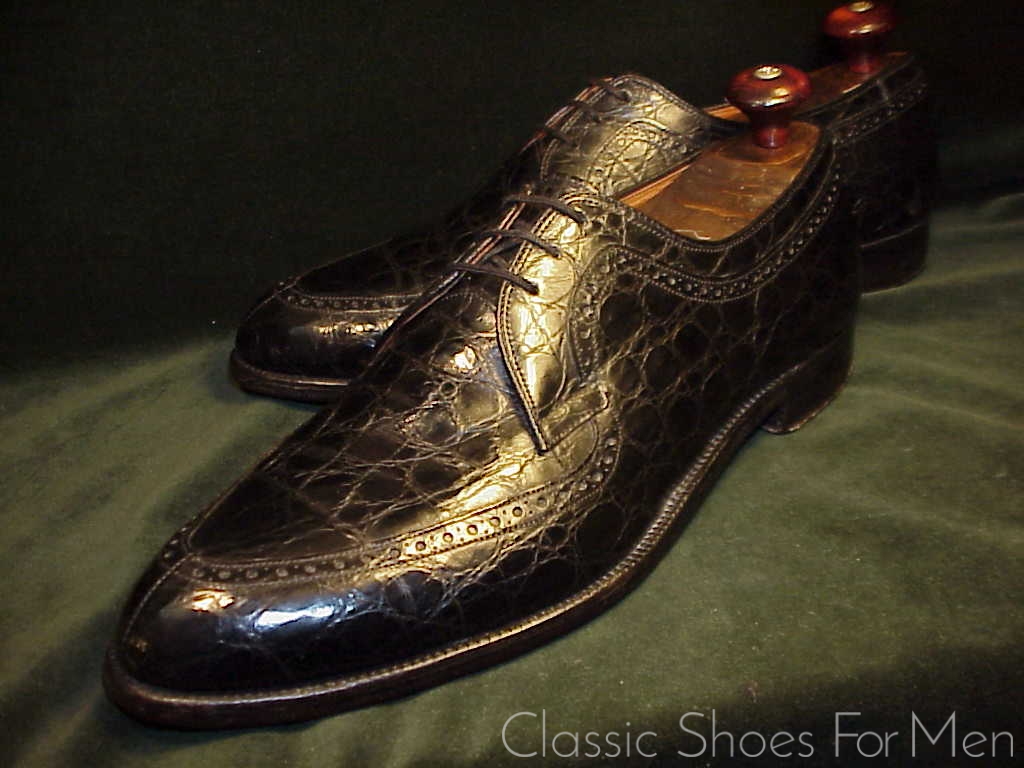*The STETSON Shoe Co. ALLIGATOR Brogued Norweger, Circa 1960: US 10.5D (44D) - Image 10