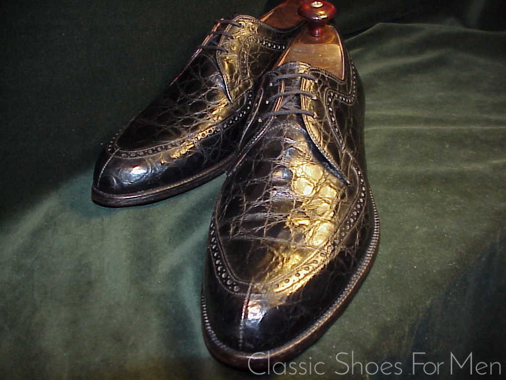 *The STETSON Shoe Co. ALLIGATOR Brogued Norweger, Circa 1960: US 10.5D (44D) - Image 4