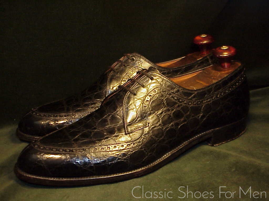 *The STETSON Shoe Co. ALLIGATOR Brogued Norweger, Circa 1960: US 10.5D (44D) - Image 9