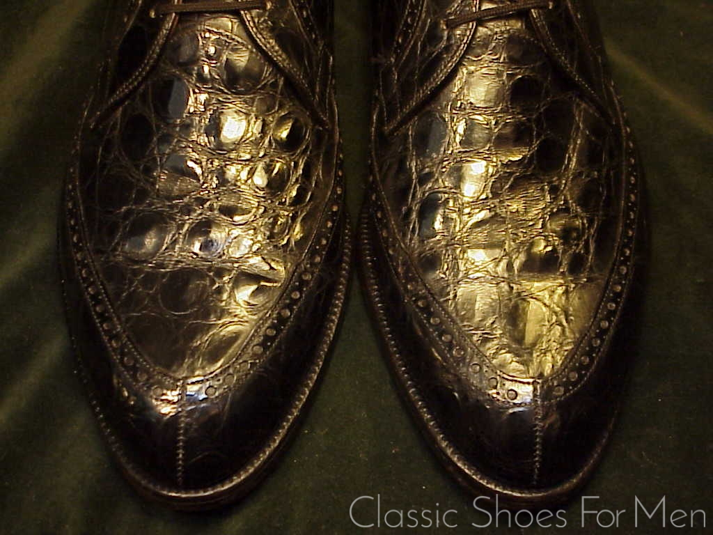*The STETSON Shoe Co. ALLIGATOR Brogued Norweger, Circa 1960: US 10.5D (44D) - Image 8