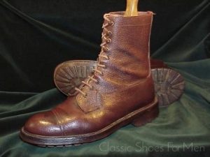 *Vintage TRICKERS Zug Grain "Navvy Cut" VELDTSCHOEN Officer's Field Boot:43-43.5D
