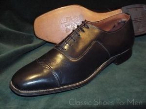 *NEW - Antique Spade Sole KING ARTHUR 6-Eyelet Cap-Toe Oxford, Circa 1940: US 7D (40D)