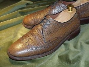 *Vintage ALLEN EDMONDS SHARKSKIN Full Brogue Budapester, Circa 1970: 41D (US 8D)