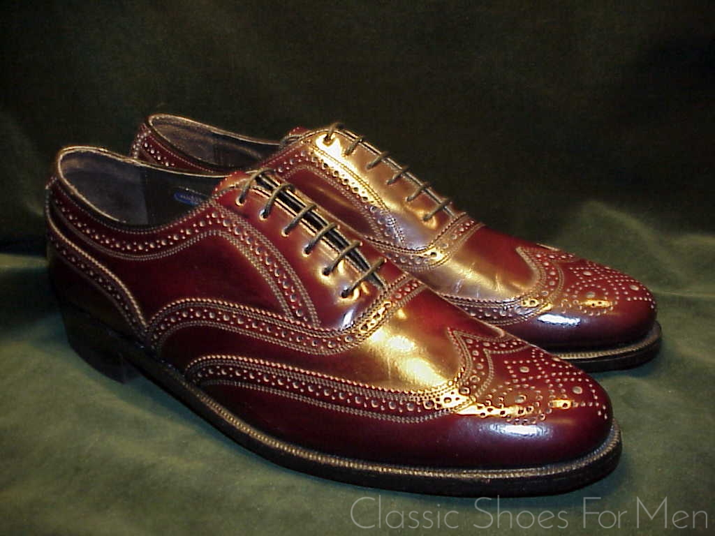 *NEW - THE FLORSHEIM SHOE Full Brogue Oxford, Circa 1980: 42 Narrow (US 9 Narrow) - Image 7
