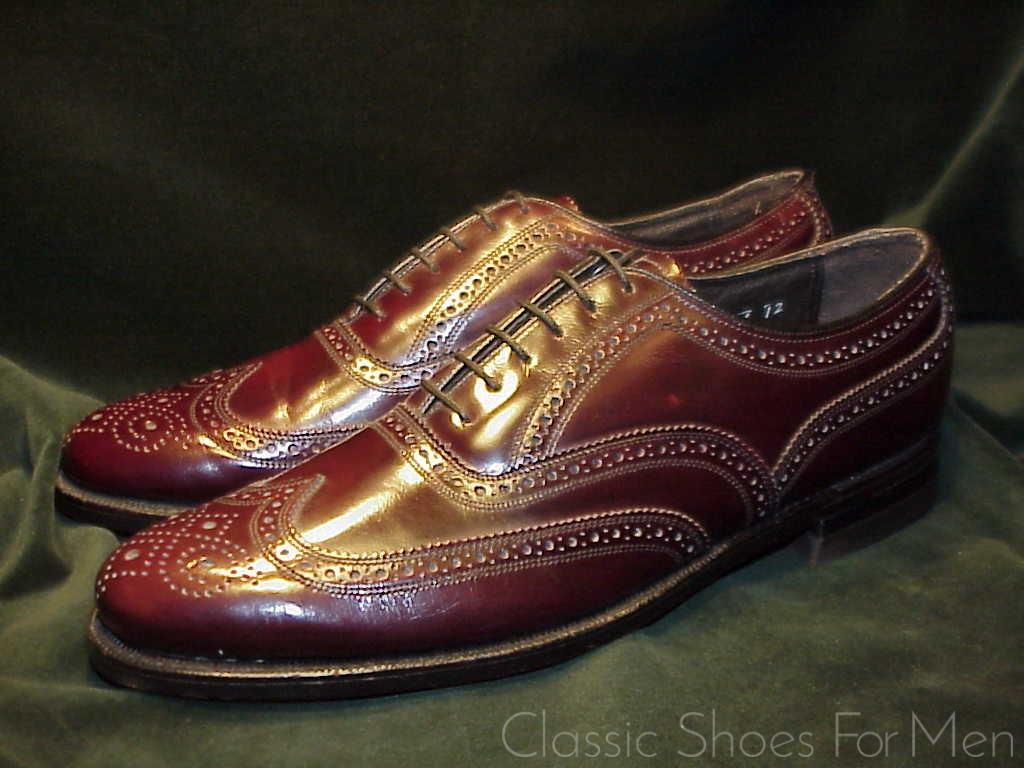 *NEW - THE FLORSHEIM SHOE Full Brogue Oxford, Circa 1980: 42 Narrow (US 9 Narrow) - Image 9