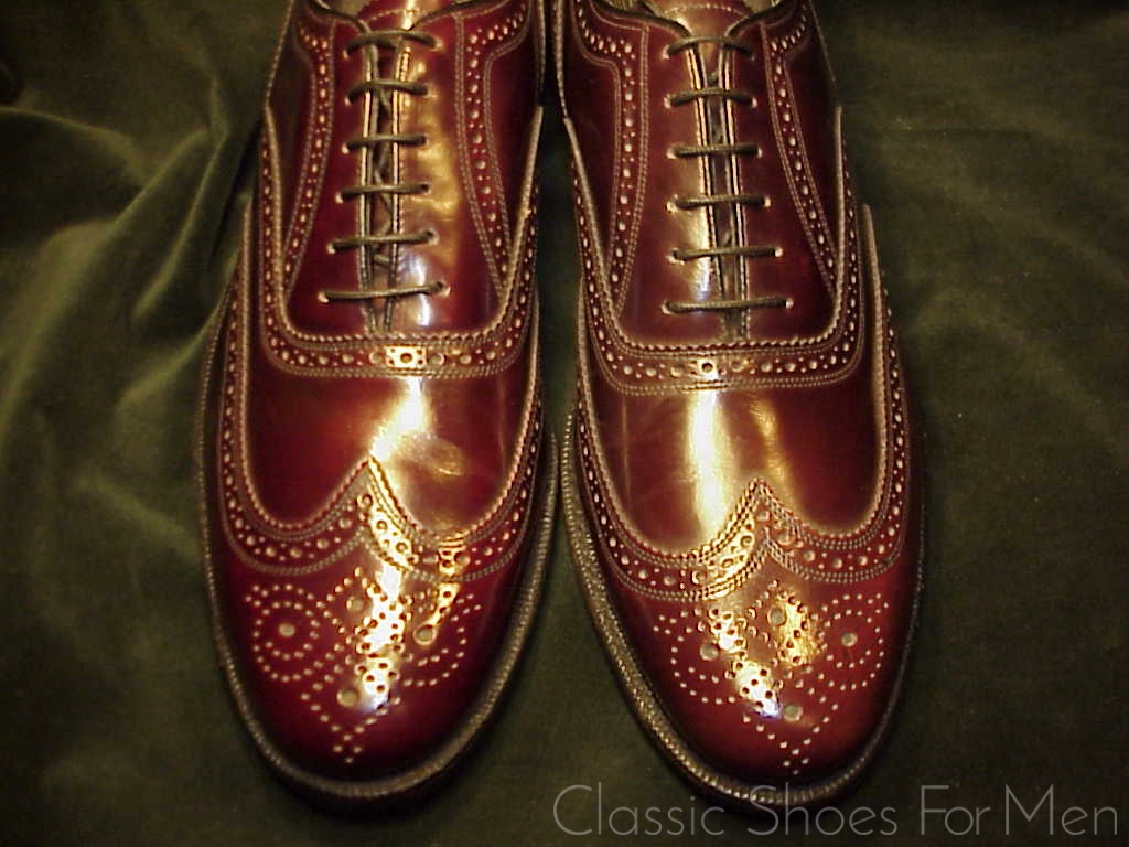 *NEW - THE FLORSHEIM SHOE Full Brogue Oxford, Circa 1980: 42 Narrow (US 9 Narrow) - Image 5