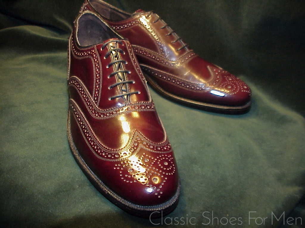 *NEW - THE FLORSHEIM SHOE Full Brogue Oxford, Circa 1980: 42 Narrow (US 9 Narrow) - Image 4
