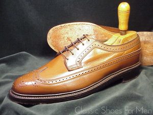 *NEW-FLORSHEIM IMPERIAL, "Golden Harvest", Antique Tan, Full Brogue Budapester, Derby, Feb. 1978: 43-43,5C (US 10C)