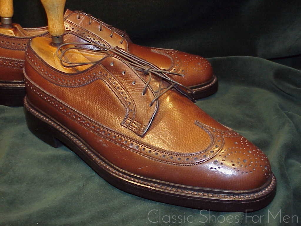 *NEW - Florsheim Imperial Full Brogue Derby Budapester, Circa 1980: US 9.5D (42.5D) - Image 2