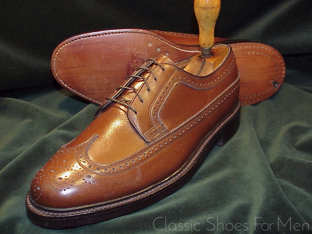 *NEW - Florsheim Imperial Full Brogue Derby Budapester, Circa 1980: US 9.5D (42.5D) - Image 3