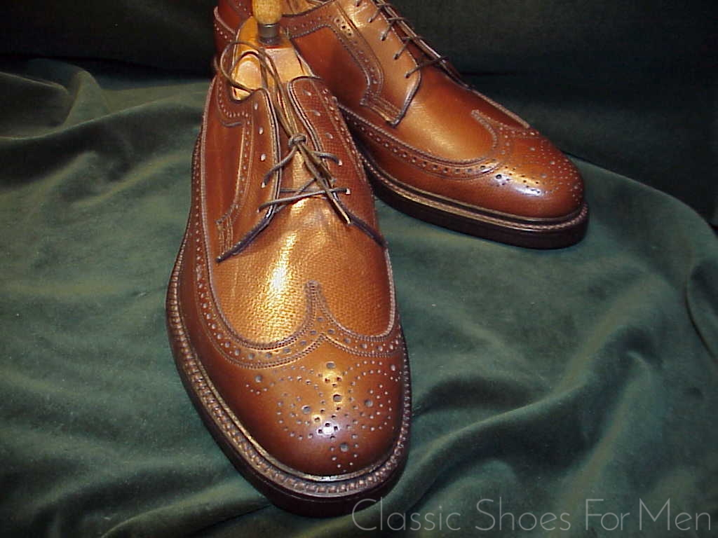 *NEW - Florsheim Imperial Full Brogue Derby Budapester, Circa 1980: US 9.5D (42.5D) - Image 4