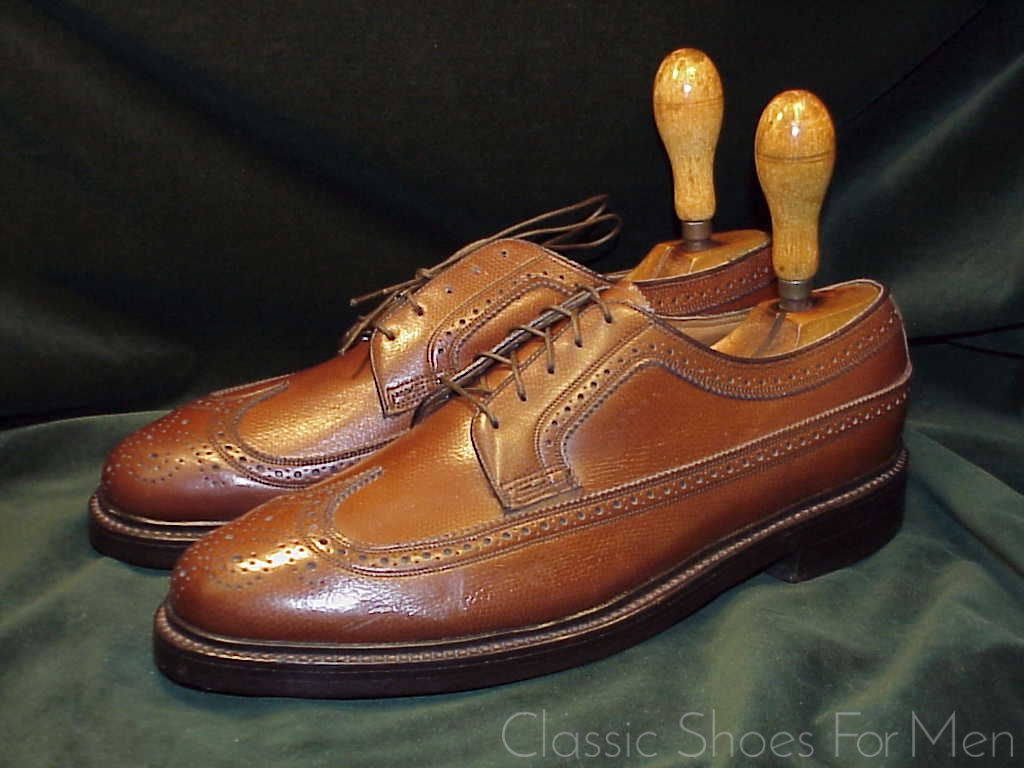 *NEW - Florsheim Imperial Full Brogue Derby Budapester, Circa 1980: US 9.5D (42.5D) - Image 7