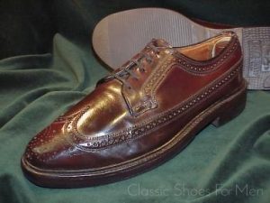 *FLORSHEIM IMPERIAL SHELL CORDOVAN Full Brogue Budapester: 42,5E (US 9.5E).