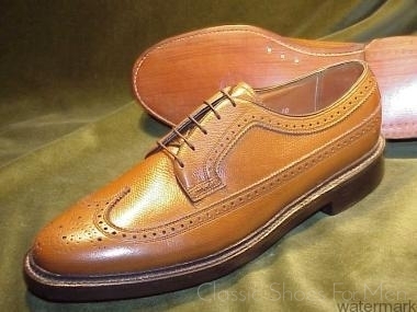NEW - FLORSHEIM IMPERIAL Tan Full Brogue Budapester Circa 1985: 43-43,5D