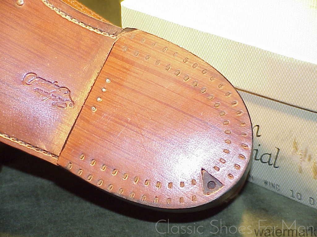 NEW - FLORSHEIM IMPERIAL Tan Full Brogue Budapester Circa 1985: 43-43,5D - Image 7