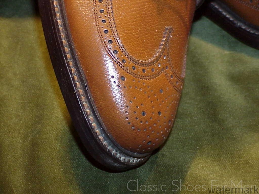 NEW - FLORSHEIM IMPERIAL Tan Full Brogue Budapester Circa 1985: 43-43,5D - Image 2