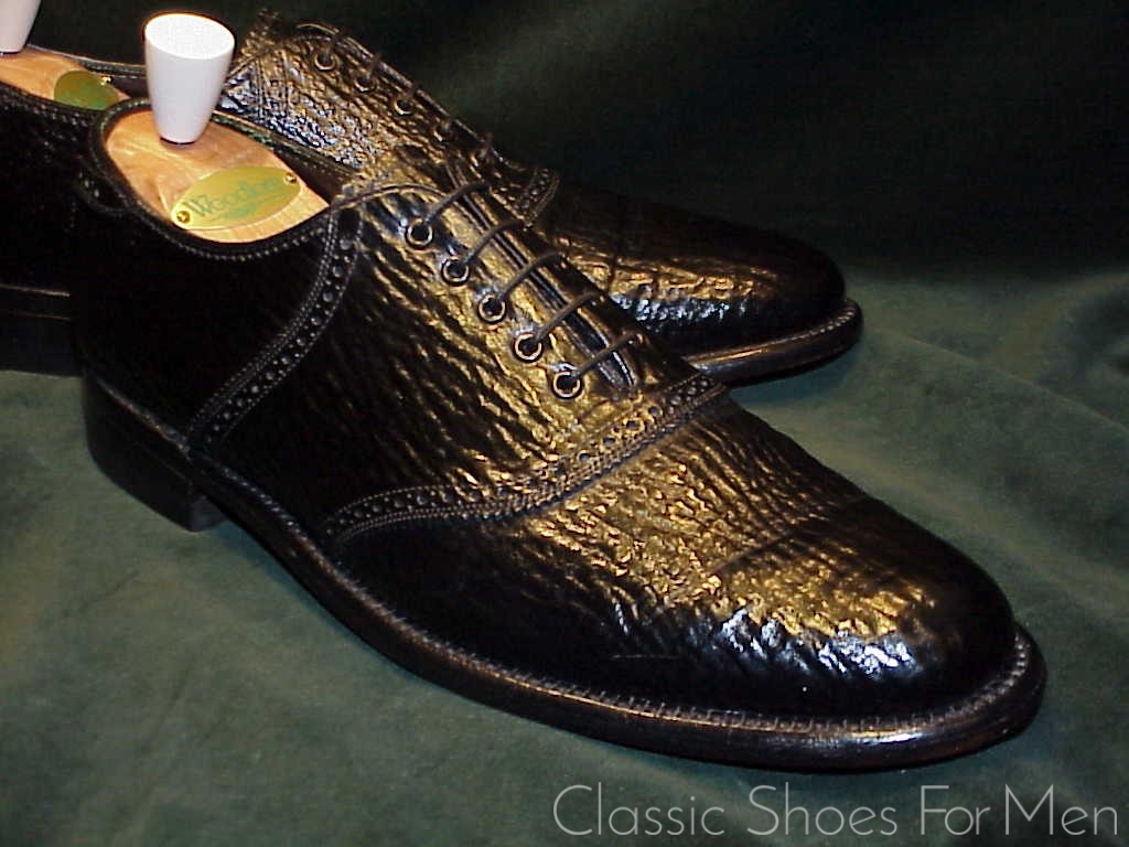 *Near new FLORSHEIM IMPERIAL Sharkskin, Saddle Oxford, Cir. 1970: US 9.5-10 Narrow (42.5-43 Narrow.) - Image 3