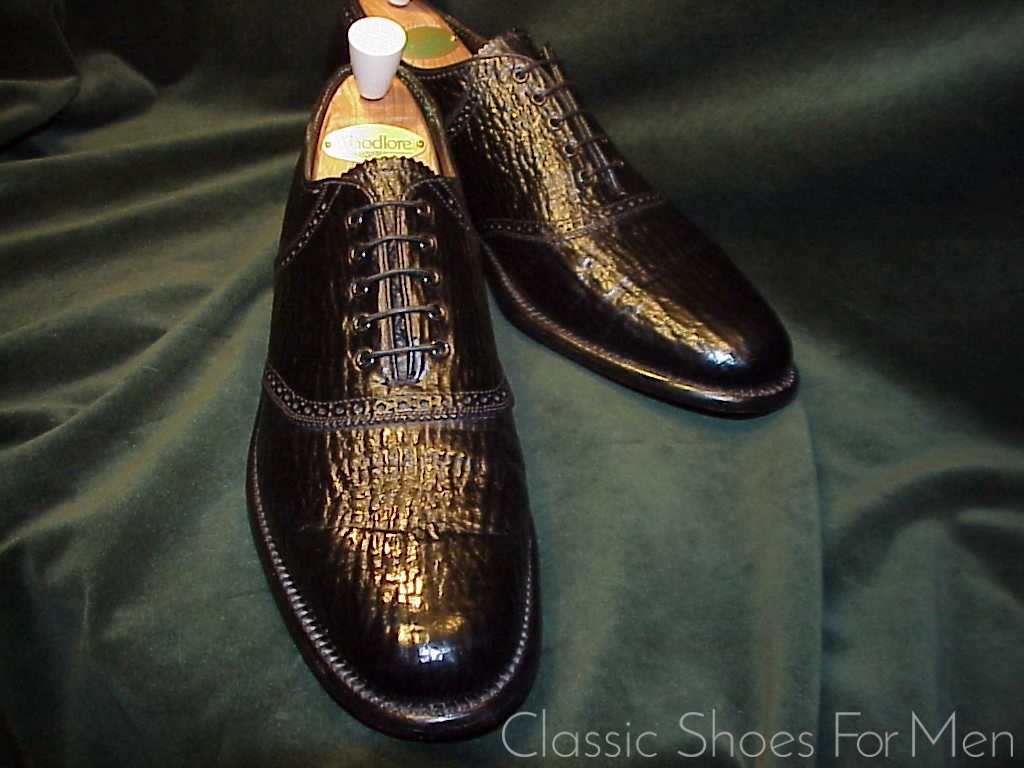*Near new FLORSHEIM IMPERIAL Sharkskin, Saddle Oxford, Cir. 1970: US 9.5-10 Narrow (42.5-43 Narrow.) - Image 4